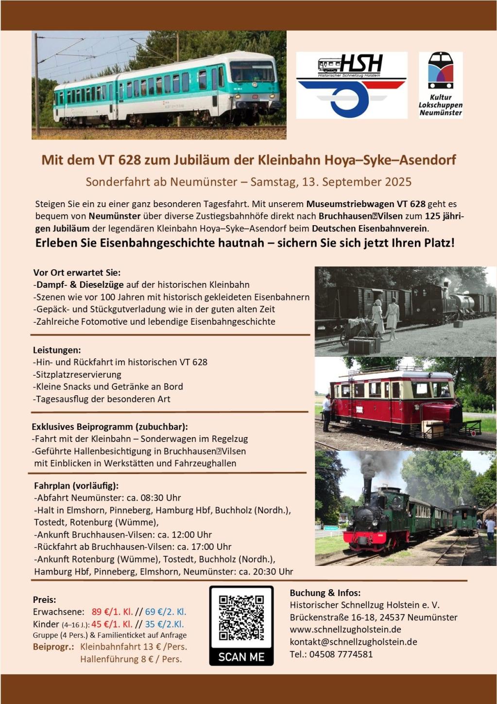 Bruchhausen-Vilsen Jubiläum HSA 13.09.2025 mit VT 628